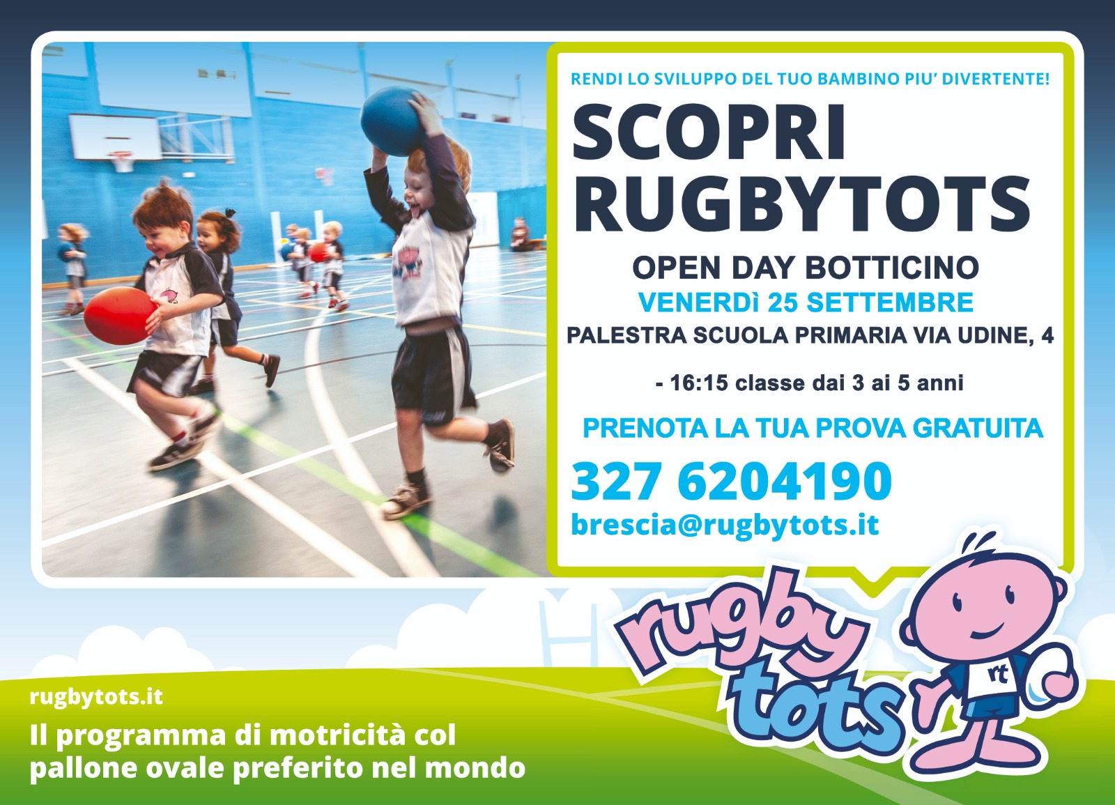 Open Day Rugbytots a Botticino: prova gratuita per i più piccoli!